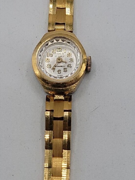 VTG Anosis 17-Jewel Wind Ladies Cocktail Watch Swiss Made RUNS 7.5\